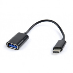 Adaptor Gembird AB-OTG-CMAF2-01 USB tip C male - USB tip A male 20cm Negru foto