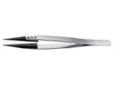 Pensetă ESD IDEAL-TEK cu capete interschimbabile, v&acirc;rf ascuțit, 130mm