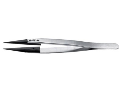 Pensetă ESD IDEAL-TEK cu capete interschimbabile, v&amp;acirc;rf ascuțit, 130mm foto