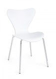 Cumpara ieftin Scaun cu spatar policarbonat alb argintiu Tessa 50 cm x 50 cm x 82 h x 46 h