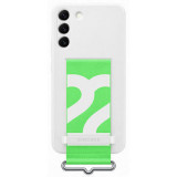 Husa Samsung Silicone Cover with Strap Galaxy S22 Plus Alb