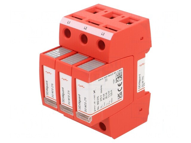 Limitator de supratensiuni Tip 2 Poli: 3 20kA pentru şină DIN - Limitator de supratensiuni Tip 2 Poli: 3 20kA