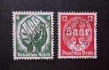 Germania Reich-ul German 1934 Plebiscitele din Saarland și Sudeți 2v Lot Ștampilat - A0040