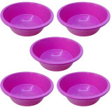 5 x Lighean rotund din plastic 10L