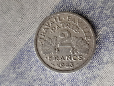 2 FRANCS 1943 -FRANTA foto