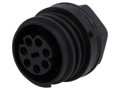 Conector Circular Soclu Mama 7 Pin Nichelat Buccaneer 900 foto