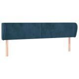 Cumpara ieftin Tablie pat cu aripioare albastru inchis 203x23x78/88 cm catifea
