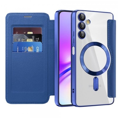 Husa MagSafe pentru Samsung Galaxy A05s A057, Techsuit, SmartMag Book, Albastra foto