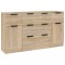 Set servanta, 3 piese, stejar sonoma, lemn prelucrat