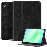 Carcasă din piele Samsung Galaxy Tab S11 cu suport pentru stilou, trezire/&icirc;nchidere automată și suport reglabil &ndash; Negru