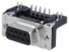 Conector D-Sub 9 Pini Mama HARTING 90 Grade THT Soclu M3