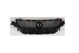 Grila masca fata PEUGEOT 308, 03.2021-, cu 2 gauri pentru senzori parcare si camera; negru lucios, negru/crom,