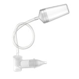 Aspirator nazal pentru bebelusi, cu adaptor pentru aspiratorul casnic, varf din silicon moale, sterilizabil la abur, saculet depozitare si 4 filtre, R, Reer