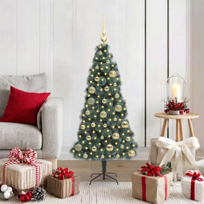 vidaXL Pom de Crăciun artificial pre-luminat cu set de bile 120 cm 3396145 foto