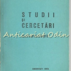 Studii Si Cercetari. Meteorologie - 1983