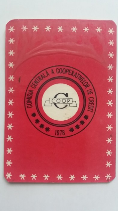 C9 7 - 1978 - Calendar de buzunar - reclama cooperativa de credit