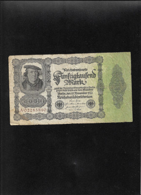 Germania 50000 50 000 marci mark 1922 seria02285840 foto