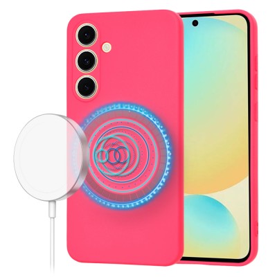 Husa silicon Samsung Galaxy S24 FE Techsuit SoftFlex MagSafe, fucsia foto