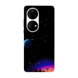 Husa compatibila cu Huawei Nova Y70 model Pixelated space view, Silicon, TPU, Viceversa, Transparent, Carcasa