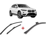 Cumpara ieftin Set 3 stergatoare BMW Seria X1 Van (F48) din 2015 - 2022, pentru parbriz si luneta fata si spate auto, Bosch Aerotwin, din cauciuc siliconat rezistent