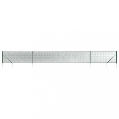 Gard plasa de sarma cu tarusi de fixare, verde, 1x10 m foto