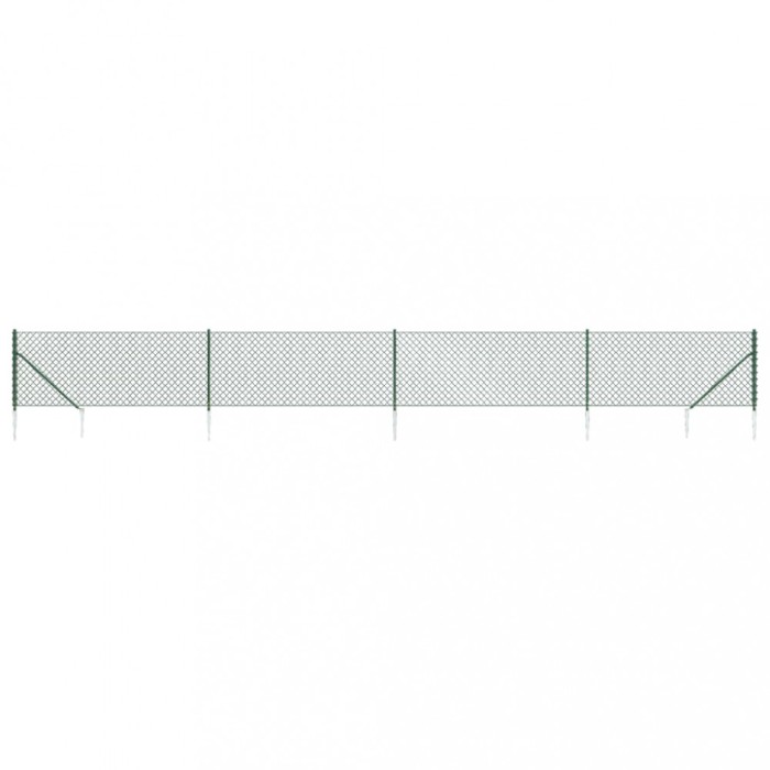 Gard plasa de sarma cu tarusi de fixare, verde, 1x10 m