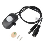 Senzor miscare PIR CE Contact Electric PirLed, 5-24V DC, 5A, Mufe DC Tata-Mama, pentru Benzi LED