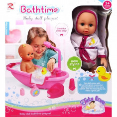 Set papusa Bathtime Tutu Love cu Cada si 6 Accesorii, Roz foto