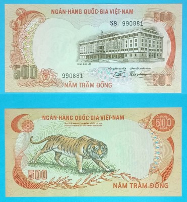 Vietnam 500 Dong 1972 &amp;#039;Tigru&amp;#039; UNC serie: S8 990881 p#33 foto