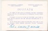 Bnk div Invitatie Expozitie numismatica cercul CCA Bucuresti 1981