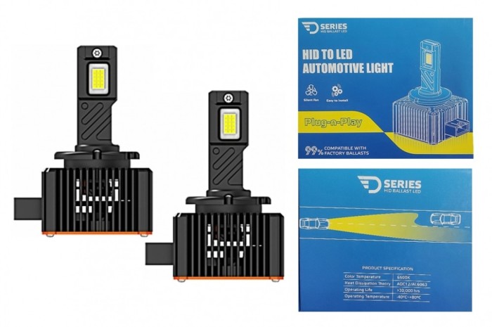 Set Becuri LED D1R Conversie Xenon-LED Seria D 6000K 4300LM High Power Performance AutoTuning