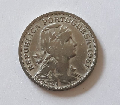 Portugalia 50 centavos 1951 foto