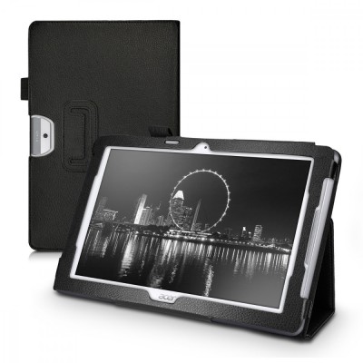 Husa pentru Acer Iconia One 10 B3-A30, Piele ecologica, Negru, 39211.01 foto