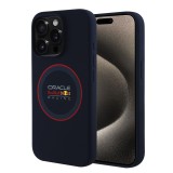 Husa iPhone 15 Pro Red Bull Racing Silicone Red Ring MagSafe, albastru, RBHMP15L24SIILVR