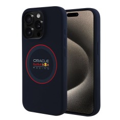 Husa iPhone 15 Pro Max Red Bull Racing Silicone Red Ring MagSafe, albastru, RBHMP15X24SIILVR foto
