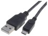 Cablu USB 2.0 A la Micro B 1m Negru, Goobay
