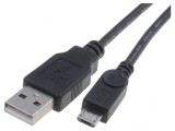 Cablu USB 2.0 A la Micro B 1m Negru, Goobay