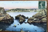 CPISTR5 Carte postala veche Franta 1905 - Cannes (Vue prise entre les rochers), timbru pe fata