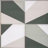 Tapet tineret, imitatie piele, geometric, crem, verde, unt, hol, baie, 419245