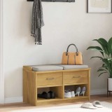 Bancă pentru hol &bdquo;SANDNES&rdquo; 87x40x50 cm din lemn masiv de pin