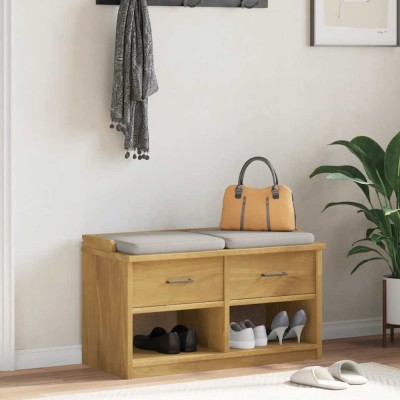vidaXL Bancă pentru hol &amp;bdquo;SANDNES&amp;rdquo; 87x40x50 cm din lemn masiv de pin 4010461 foto