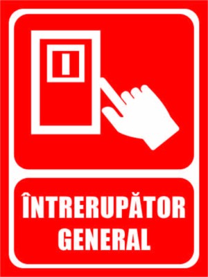 Panou Intrerupator General - 20x30 cm foto