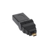 Adaptor rotativ micro HDMI-D la HDMI-A T-M, InLine 17690L