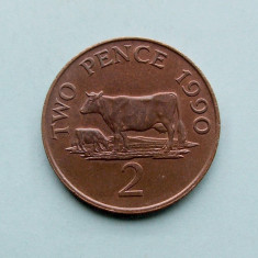 GUERNSEY - 2 Pence 1990 foto