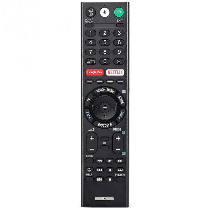 Telecomanda pentru Smart TV Sony RMF-TX200P, Universal, x-remote, Functia vocala, Netflix, Google Play, Negru