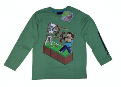 Bluza Minecraft ORIGINAL Steve Skeleton 5-12 ani + Bratara CADOU !! foto
