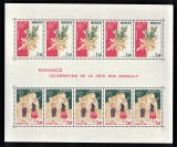 MONACO 1977 - Timbre Europa / colita MNH, Nestampilat