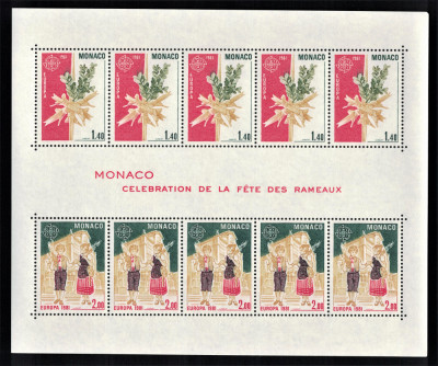 MONACO 1977 - Europa CEPT / colita MNH foto