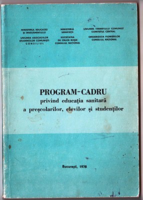 program cadru privind educația sanitară a preșcolarilor, elevilor și studenților foto