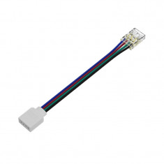 Conectori 10mm pentru banda LED COB RGB, lungime cablu 5.5″